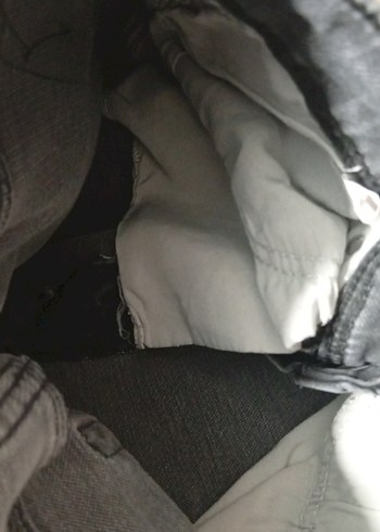 Erkek Gri Bol Kesim Midi Kot Pantolon - Görsel 3