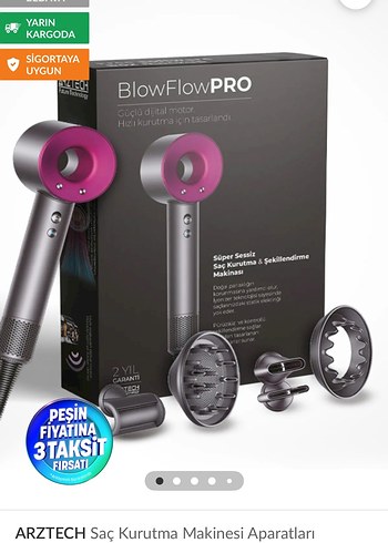 Arztech BlowFlowPRO Saç Kurutma Makinesi Seti