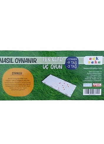 Beden Şut ve gol oyunu ahşap 9 taş 3 taş