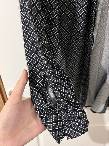 l Beden gri Renk Vintage tunik gömlek