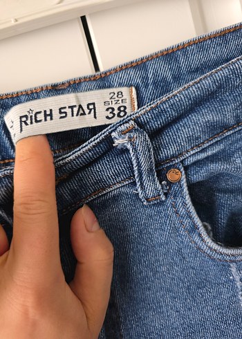 Kadın Mavi mom jean - Görsel 2