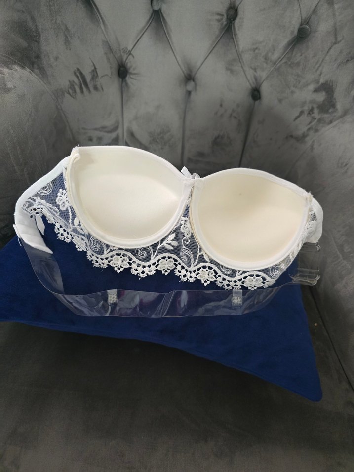 İşlemeli Beyaz Midi Sütyen - Görsel 2