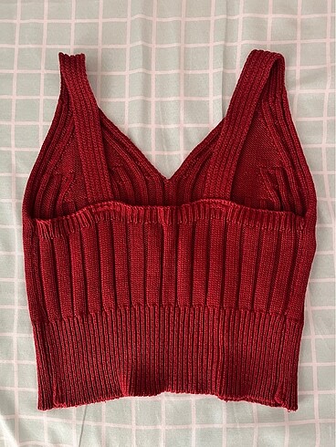 Örme askılı crop