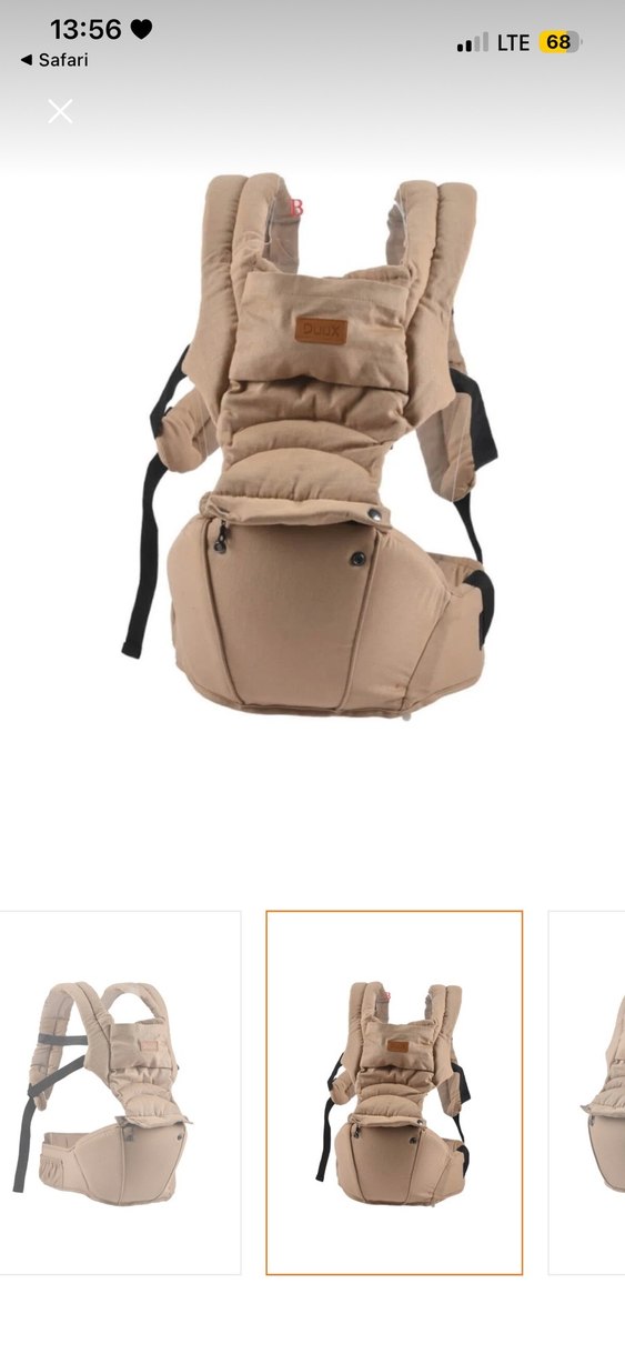 Duux Hipstar Bej Bebek Kangurusu - Görsel 4