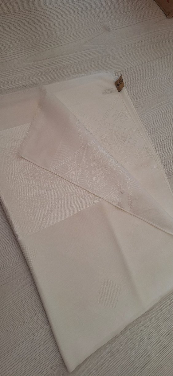 Beyaz hint ipek Kadın Şal - Görsel 4