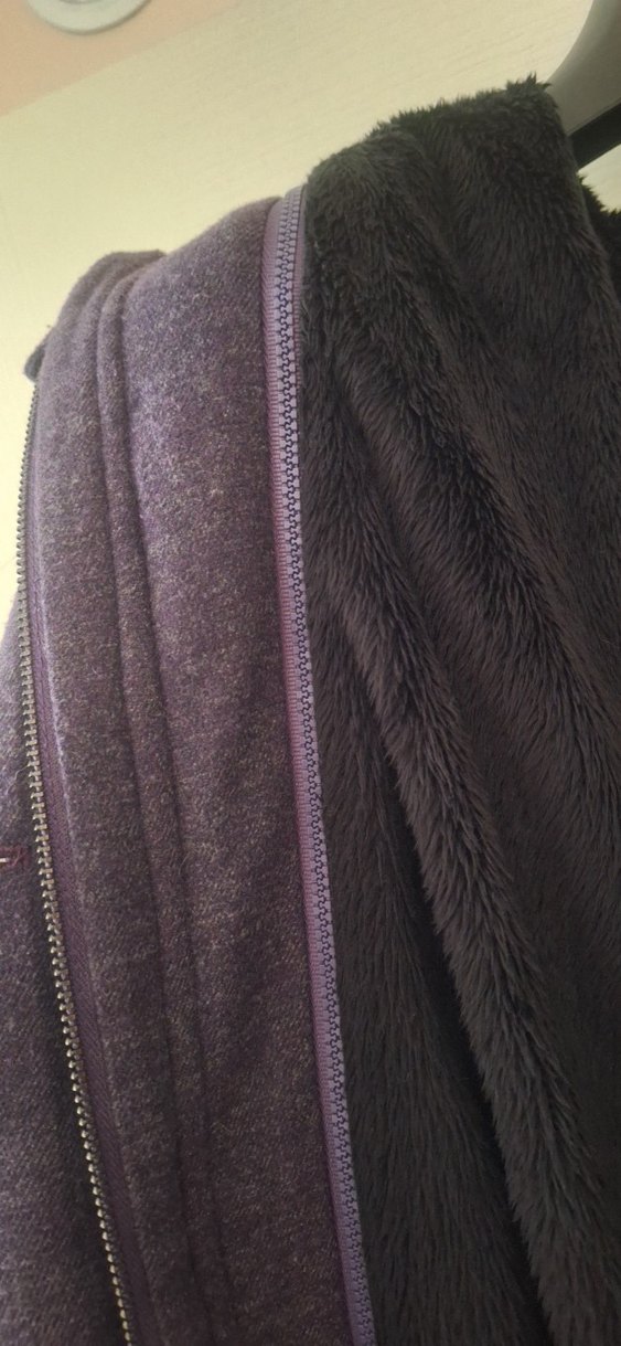 Düğmeli Uzun Kadın Kaban Mor - Görsel 4