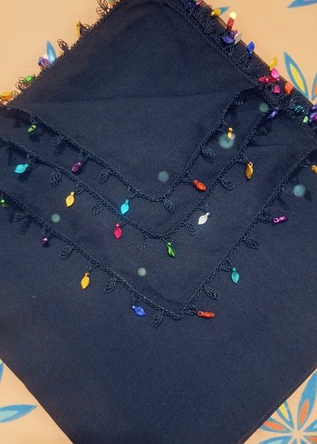 Boncuklu siyah iğne oyası - Görsel 7