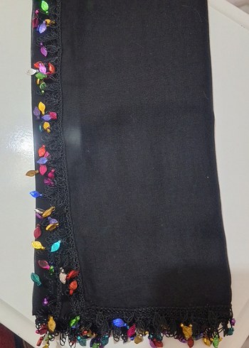 Boncuklu siyah iğne oyası - Görsel 2