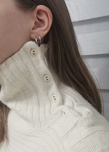 m Beden Levi's Krem rengi kısa kollu kazak