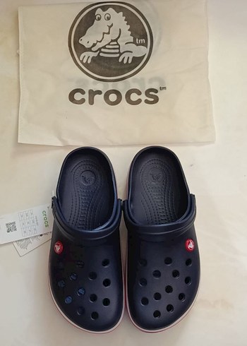 Crocs Erkek Lacivert Terlikler Velcro Bantlı