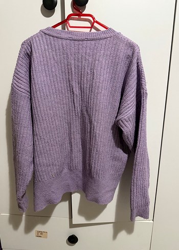 Mor Örgü Kadın Uzun Kollu Kazak - Görsel 2