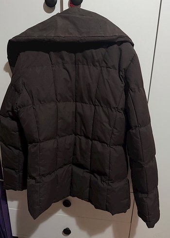 Kemerli Siyah Kadın Kışlık Mont - Görsel 3