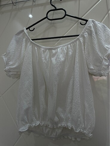 Beyaz Crop Üst - Görsel 4