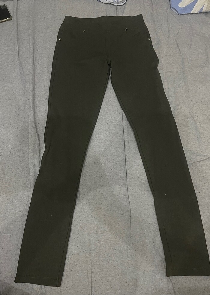 Haki Tayt Pantolon - Görsel 2