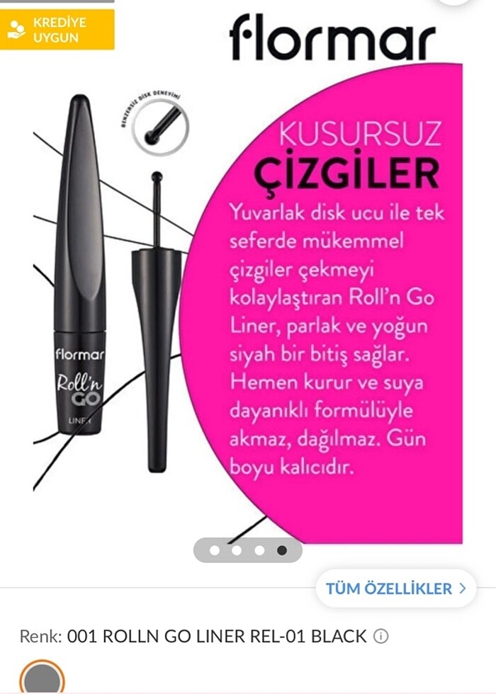 Flormar roll and go eyeliner - Görsel 2