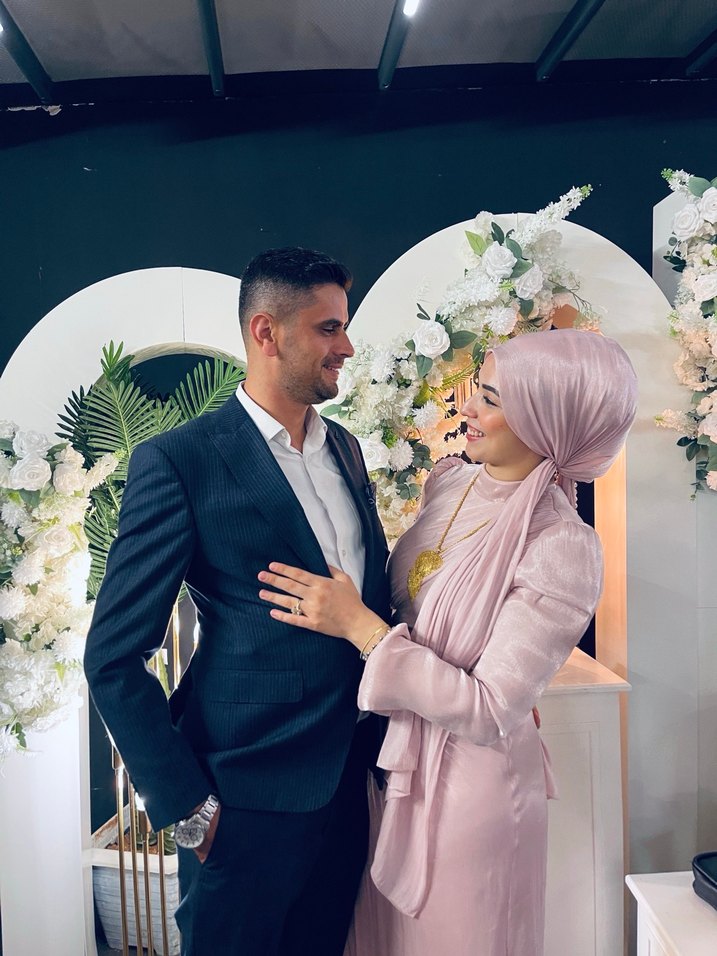 Kiralık pudra Pembe Drapeli Uzun Elbise - Görsel 3