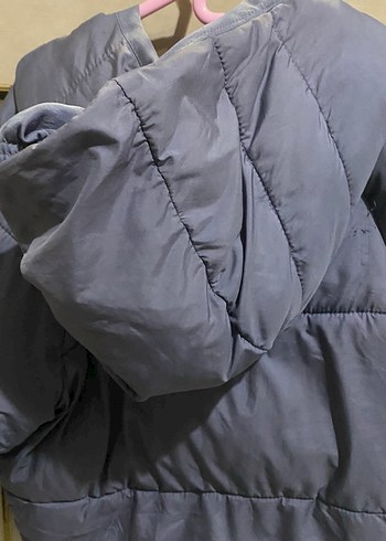 Çocuk Düğmeli Mavi şişme Mont - Görsel 3