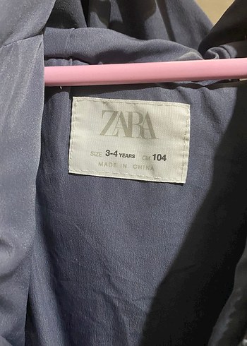 Çocuk Düğmeli Mavi şişme Mont - Görsel 6