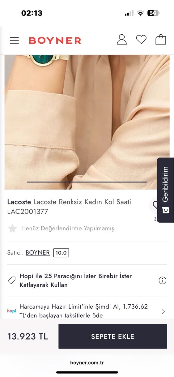 Butonlu Kaki Renk Kadın İş Saati - Görsel 3