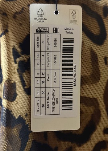 Leopar Desenli Drapeli Mini Elbise - Görsel 3