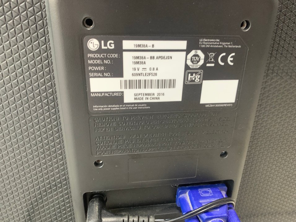 Siyah LG Monitör 19 inc slim led - Görsel 2