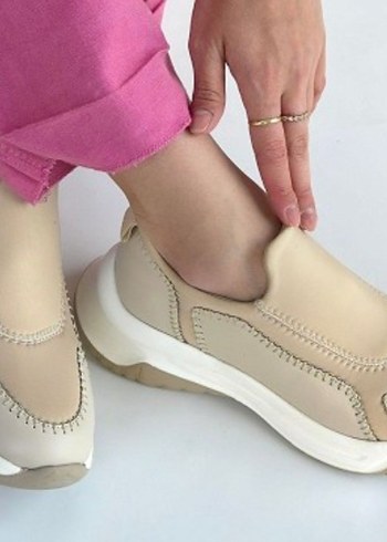 40 Beden Kadın Pudra Dolgu Topuk Spor Ayakkabı