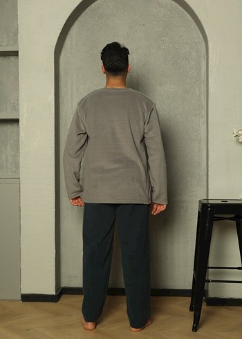 Gri Baskılı Erkek Pijama Takımı - Görsel 3