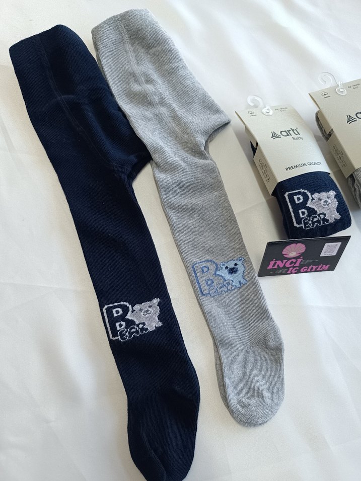 0-6 Ay Erkek Bebek Külotlu Çorap - Görsel 2