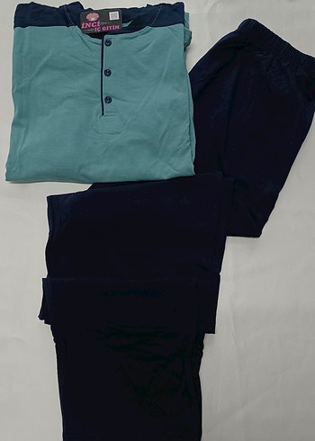 Erkek Mavi Gri Rahat Kesim Pijama Takımı - Görsel 4