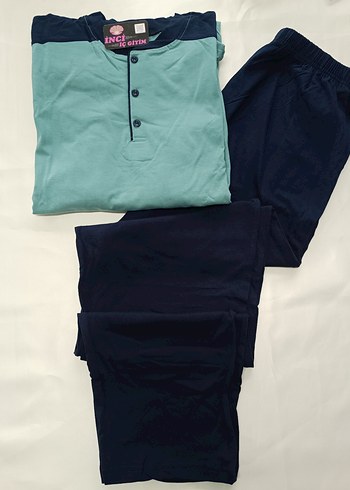 Erkek Mavi Gri Rahat Kesim Pijama Takımı - Görsel 7