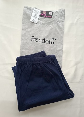 Gri Baskılı Uzun Kollu Erkek Pijama Takımı - Görsel 2