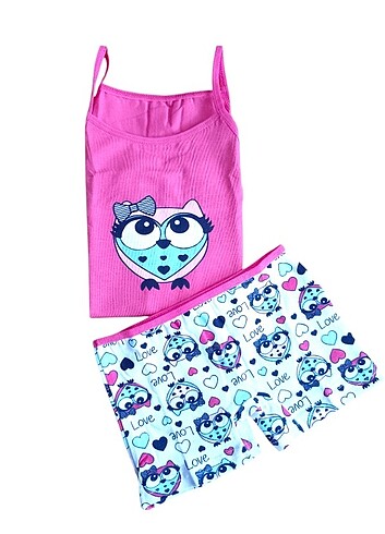 3-4 Yaş Kız Çocuk Atlet-Boxer Takımı - Görsel 2