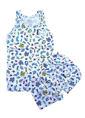 Tutku 3-4 Yaş Erkek Çocuk Atlet-Boxer Takımı - Görsel 9