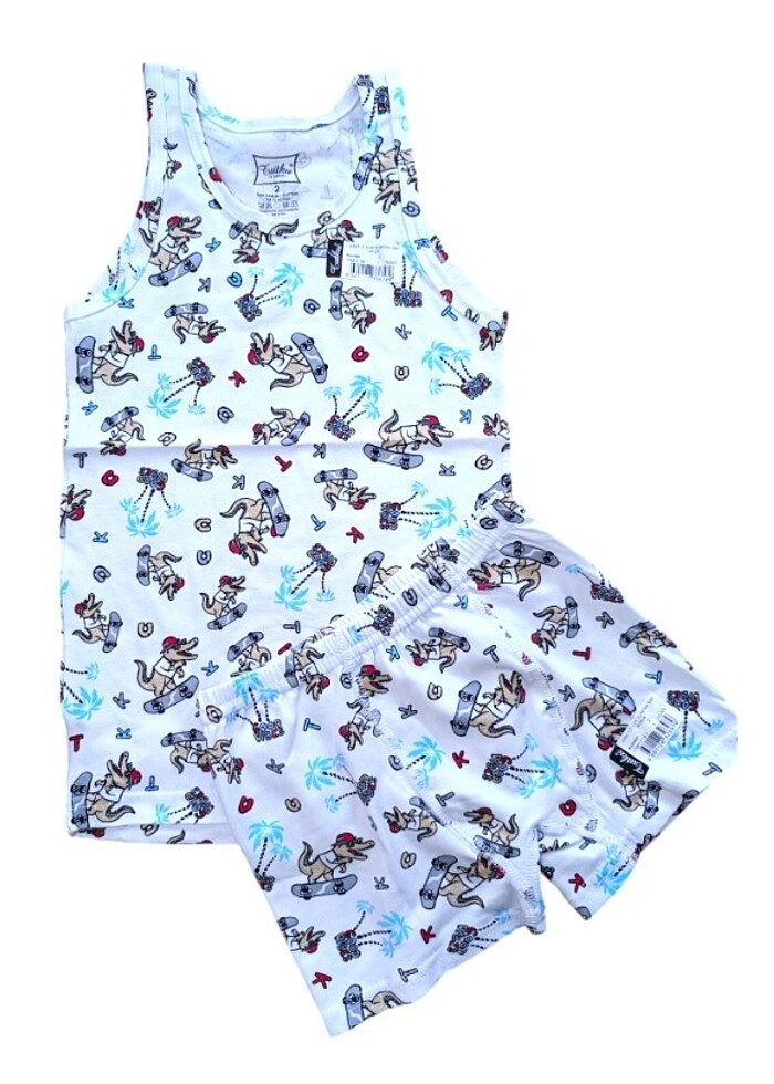 Tutku 3-4 Yaş Erkek Çocuk Atlet-Boxer Takımı - Görsel 3