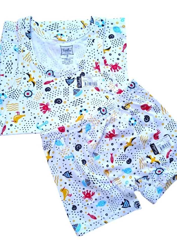 Tutku 3-4 Yaş Erkek Çocuk Atlet-Boxer Takımı - Görsel 2