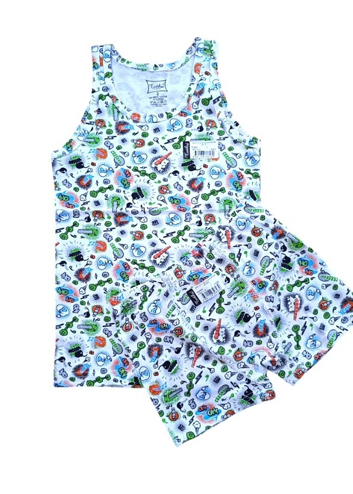 Tutku 3-4 Yaş Erkek Çocuk Atlet-Boxer Takımı - Görsel 5