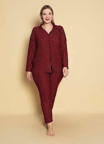  Büyük Beden Süet Pijama Takımı 