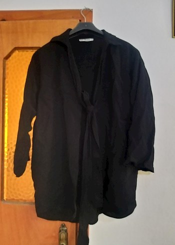 Diğer Siyah Kemerli Uzun Kadın Kimono