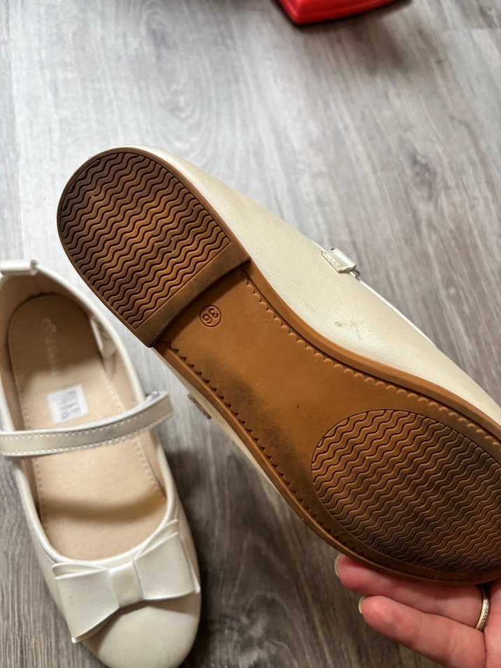 Kız Çocuk Beyaz Fiyonk Detaylı Babet - Görsel 2