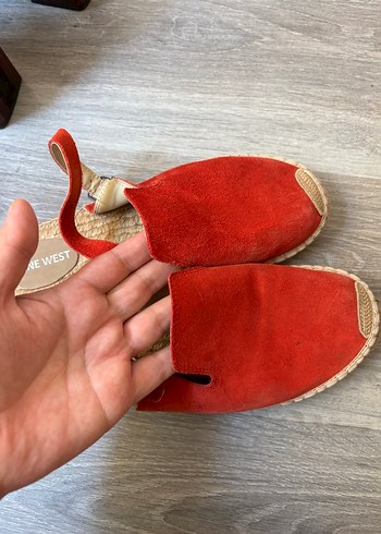 Kırmızı Süet  Kadın Sandalet - Görsel 3