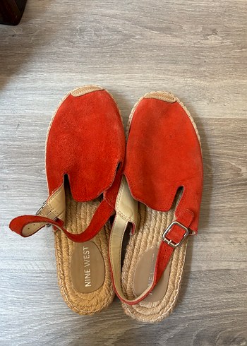 Kırmızı Süet  Kadın Sandalet - Görsel 4