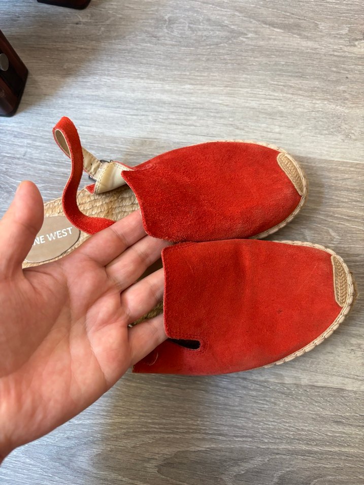 Kırmızı Süet  Kadın Sandalet - Görsel 3