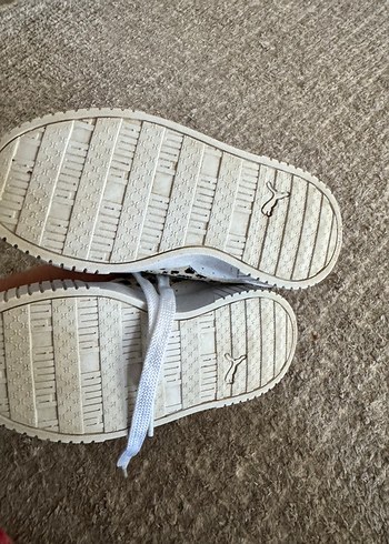 Puma Gri Beyaz Kız çocuk Spor Ayakkabı - Görsel 4