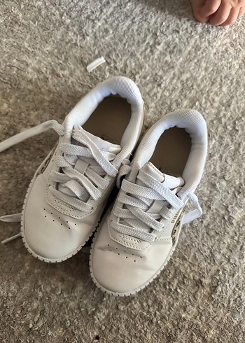 Puma Gri Beyaz Kız çocuk Spor Ayakkabı