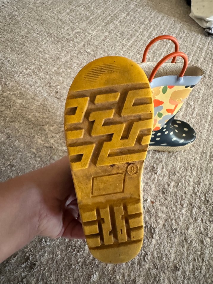 Rengarenk Desenli Kız Çocuk Yağmur Çizmesi - Görsel 5