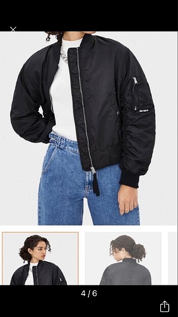 xs Beden siyah Renk bershka bomber ceket