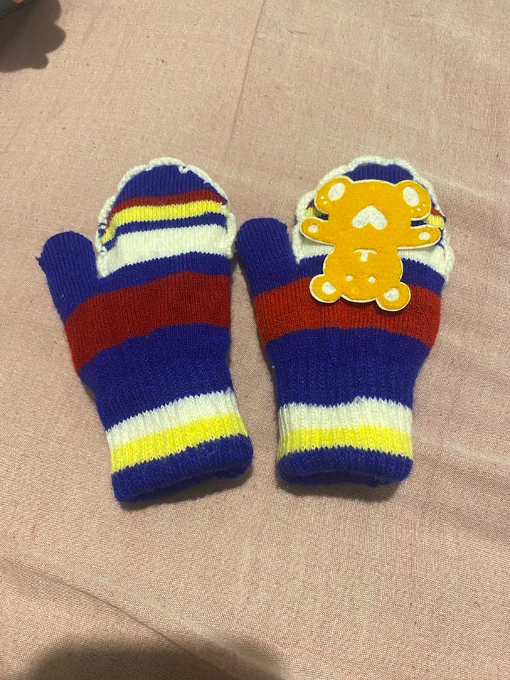 Renkli Nakışlı Kız Çocuk Eldiveni - Görsel 2