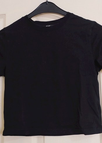 Kadın Siyah Pamuklu Basic Tişört - Görsel 2