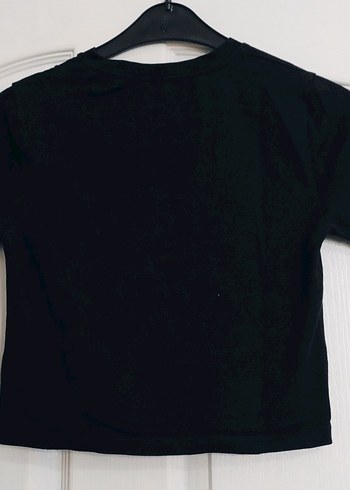 Kadın Siyah Pamuklu Basic Tişört - Görsel 5