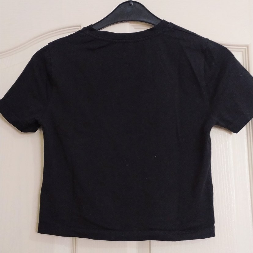 Kadın Siyah Pamuklu Basic Tişört - Görsel 4